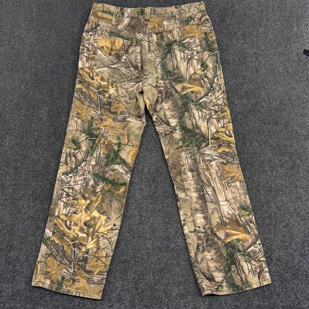 Realtree Trousers Mens 34x32 Green Camouflage Utility Camping Outdoor Pants